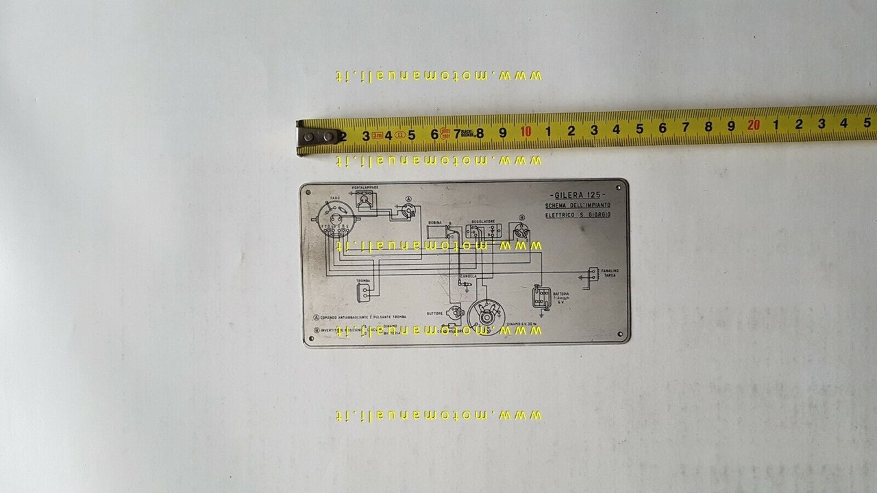 Gilera 125 anni 50 schema impianto elettrico S. Giorgio su …