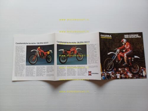 Gilera 125 C1 Cross E1 Enduro 1981 depliant italiano originale