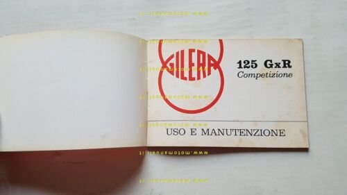 Gilera 125 GxR Competizione 1981 manuale uso manutenzione originale