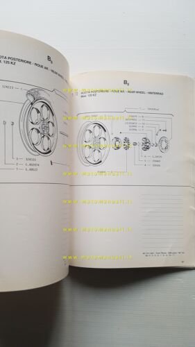 Gilera 125 KZ 1986 catalogo ricambi originale