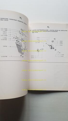 Gilera 125 KZ 1986 catalogo ricambi originale