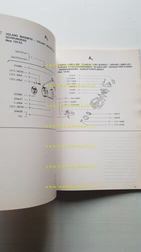 Gilera 125 KZ 1986 catalogo ricambi originale