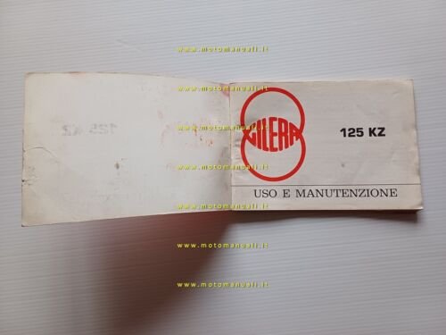 Gilera 125 KZ 1986 manuale uso manutenzione libretto originale italiano