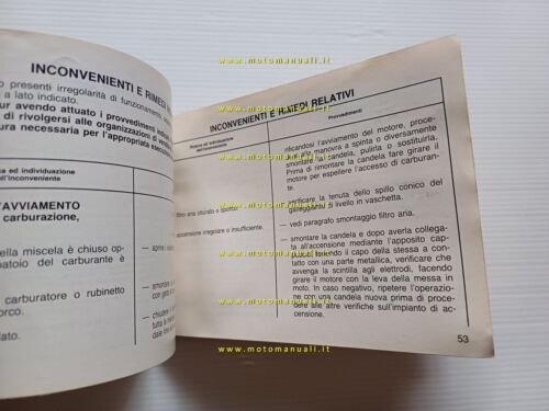 Gilera 125 KZ 1986 manuale uso manutenzione libretto originale italiano