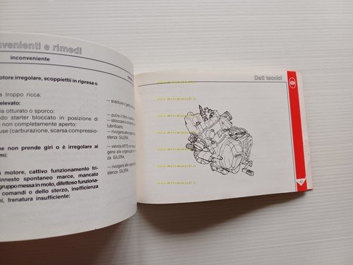 Gilera 125 MX1 1988 manuale uso manutenzione libretto istruzioni originale