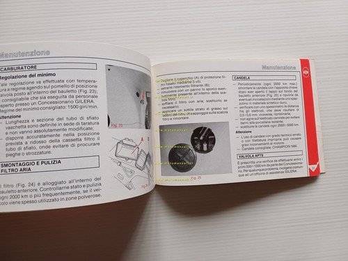 Gilera 125 MX1 1988 manuale uso manutenzione libretto istruzioni originale