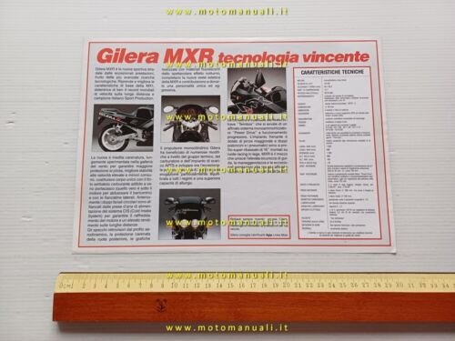 Gilera 125 MXR depliant italiano originale