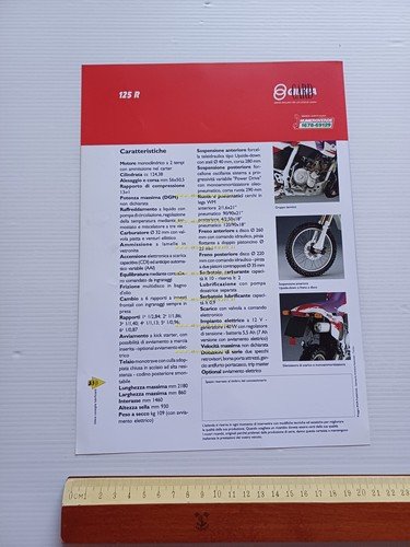 Gilera 125 R 1993 depliant italiano originale