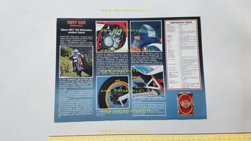 Gilera 125 RRT Nebraska 1987 depliant italiano originale