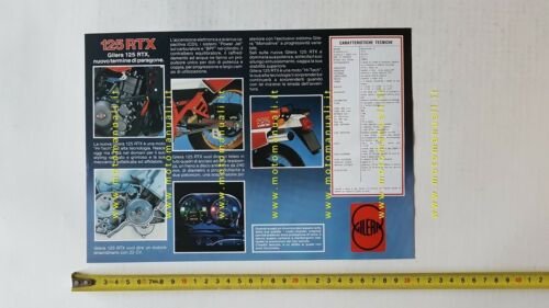 Gilera 125 RTX 1986 depliant originale ITALIANO moto brochure