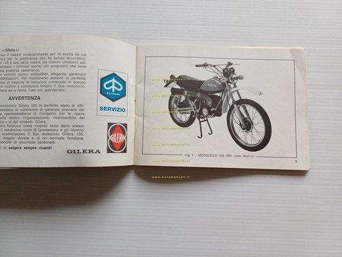 Gilera 125 TG1 - GR1 1977 manuale uso manutenzione libretto …
