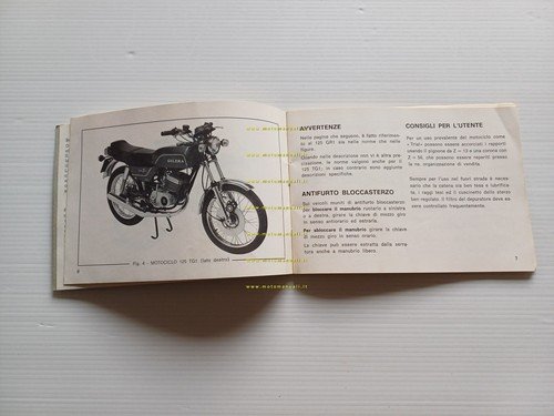 Gilera 125 TG1 - GR1 1977 manuale uso manutenzione libretto …