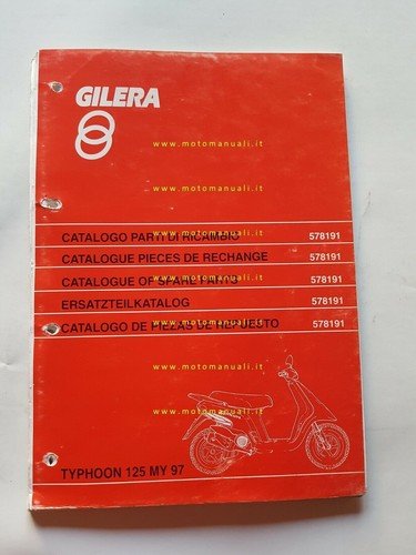 Gilera 125 Typhoon 1997 catalogo ricambi originale