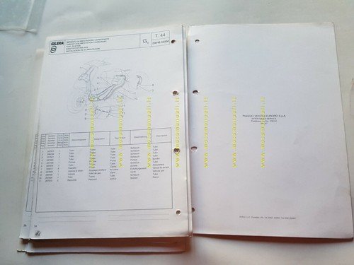 Gilera 125 Typhoon 1997 catalogo ricambi originale