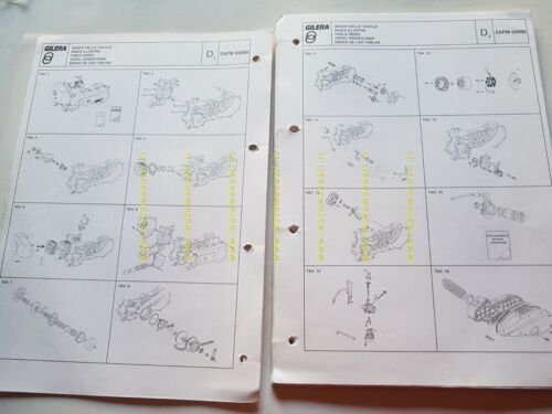 Gilera 125 Typhoon 1997 catalogo ricambi originale