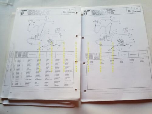 Gilera 125 Typhoon 1997 catalogo ricambi originale