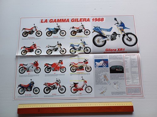 Gilera 125 XR1 - produzione 1988 depliant poster italiano originale