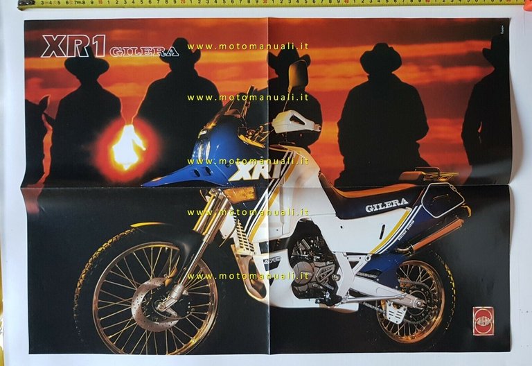 Gilera 125 XR1 + produzione 1988 depliant poster originale brochure