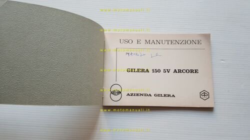Gilera 150 5V Arcore 1972 manuale uso manutenzione libretto originale