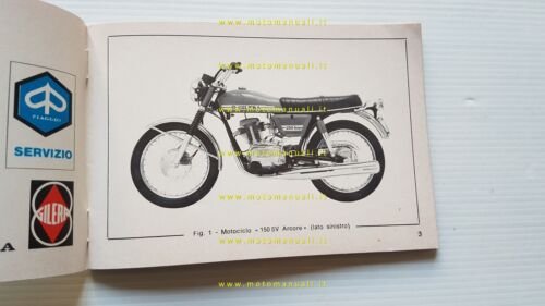 Gilera 150 5V Arcore 1972 manuale uso manutenzione libretto originale
