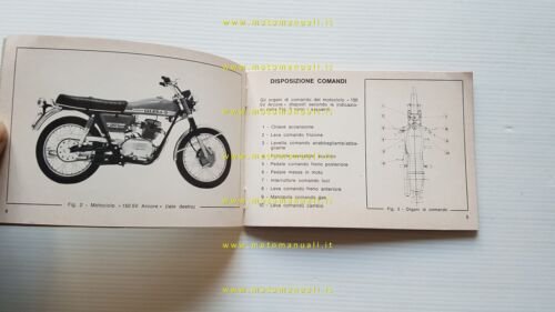 Gilera 150 5V Arcore 1972 manuale uso manutenzione libretto originale