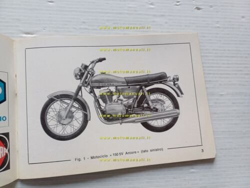 Gilera 150 5V Arcore 1973 manuale uso manutenzione originale owner's …