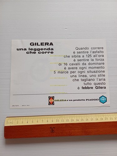 Gilera 150 Autostrada 1970 depliant italiano originale