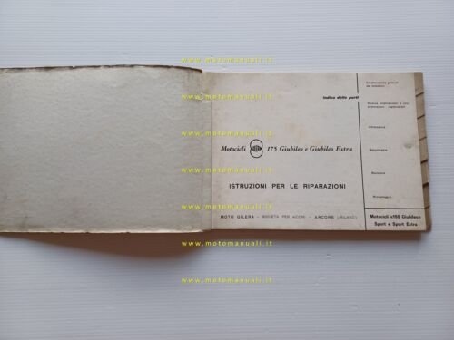 Gilera 150 Giubileo - 175 Giubileo 1962 Manuale Officina italiano …