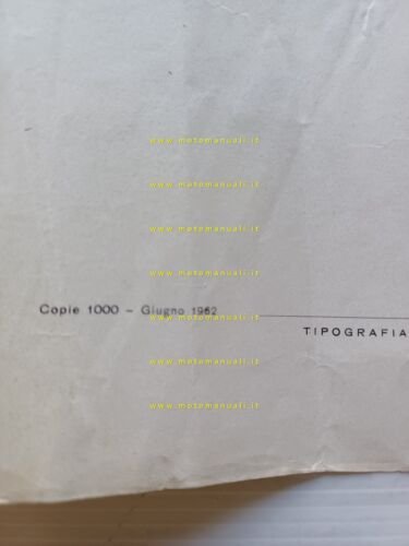 Gilera 150 Giubileo - 175 Giubileo 1962 Manuale Officina italiano …