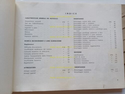 Gilera 150 Giubileo - 175 Giubileo 1962 Manuale Officina italiano …