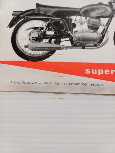 Gilera 150 Supersport-Sport-Turismo-Gran Tur. 1955 depliant italiano originale