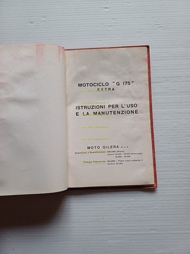 Gilera 175 Extra 1957 manuale uso manutenzione libretto istruzioni originale