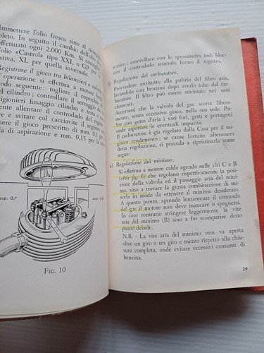Gilera 175 Extra 1957 manuale uso manutenzione libretto istruzioni originale