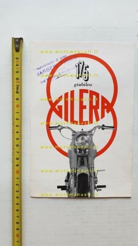 Gilera 175 Giubileo 1961 depliant italiano originale moto brochure