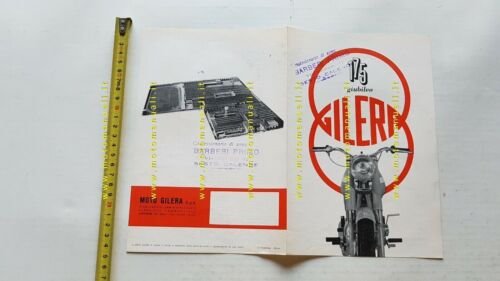 Gilera 175 Giubileo 1961 depliant italiano originale moto brochure