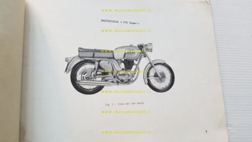 Gilera 175 Super 1964 AGGIORNAMENTO manuale officina 175 Giubileo originale