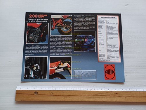 Gilera 200 Arizona Hawk 1985 depliant italiano originale