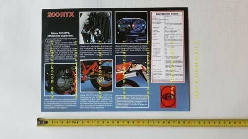 Gilera 200 RTX 1986 depliant originale ITALIANO brochure