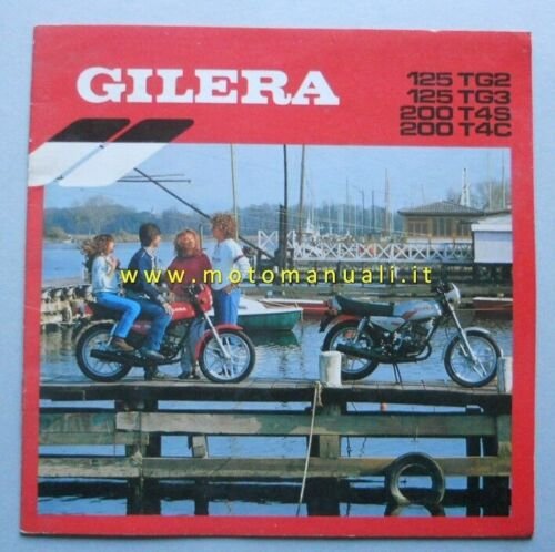 Gilera 200 T4 125 TG2 TG3 1983 depliant originale brochure