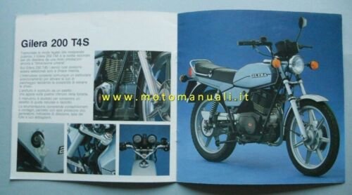 Gilera 200 T4 125 TG2 TG3 1983 depliant originale brochure