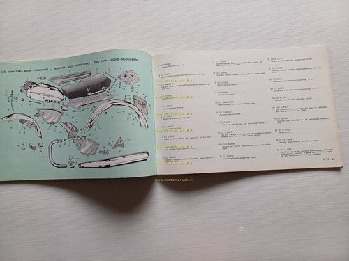 Gilera 200 T4 1979 catalogo ricambi originale spare parts catalogue