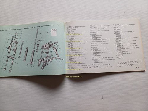 Gilera 200 T4 1979 catalogo ricambi originale spare parts catalogue