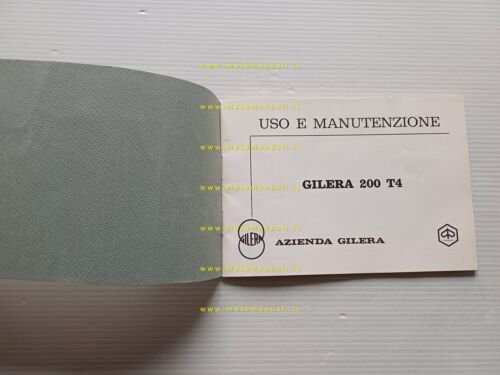 Gilera 200 T4 1979 manuale uso manutenzione originale owner's manual