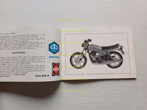 Gilera 200 T4 1979 manuale uso manutenzione originale owner's manual