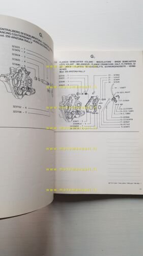 Gilera 250 Arizona Rally 1986 catalogo ricambi originale