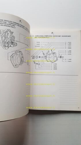 Gilera 250 Arizona Rally 1986 catalogo ricambi originale