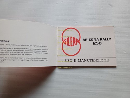 Gilera 250 Arizona Rally 1986 manuale uso manutenzione libretto originale