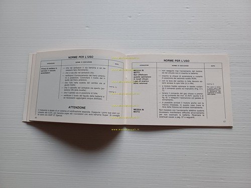 Gilera 250 Arizona Rally 1986 manuale uso manutenzione libretto originale