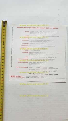 Gilera 250 Export - 300 Extra 1957 depliant italiano originale …