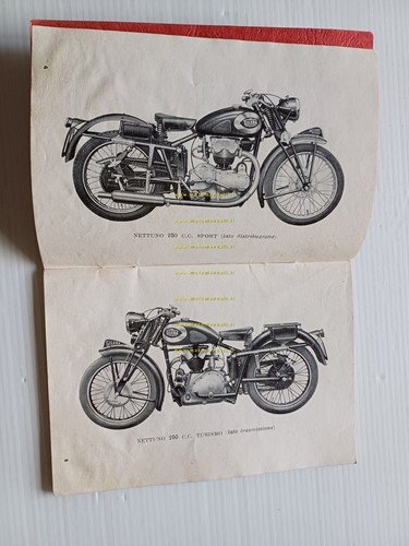 Gilera 250 Nettuno Sport - Turismo 1949 manuale uso manutenzione …